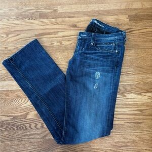 Guess Women's Straight Leg Jeans in Dark Blue Wash